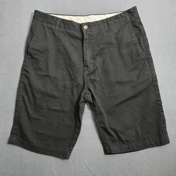 Volcom Men 33 Black Vmonty Flat Front Chino Shorts - Picture 1 of 12